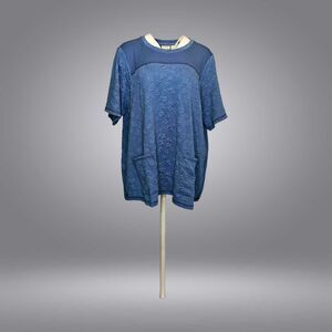 LOGO by Lori Goldstein Women's Top Plus Sz 2X Blue
